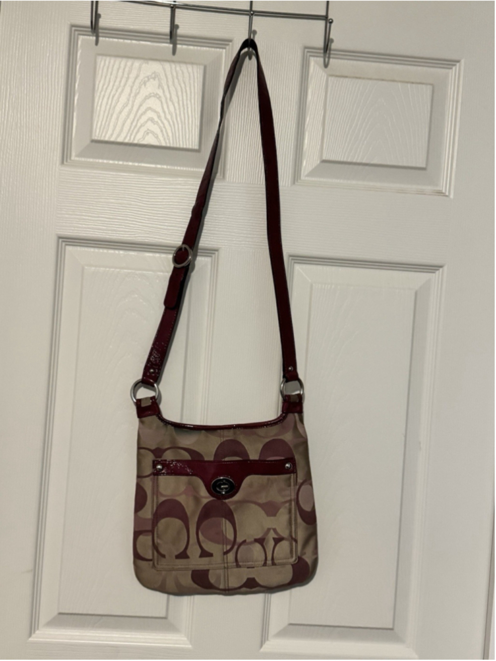 Coach Penelope Optic Signature Hippie Crossbody Bag F1159-F17479 Purse Hipster